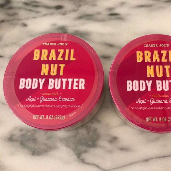 2 TWO TRADER JOE'S BRAZIL NUT BODY BUTTER Brazilian Rio de Janeiro Bum Cream Sol - Picture 2 of 11